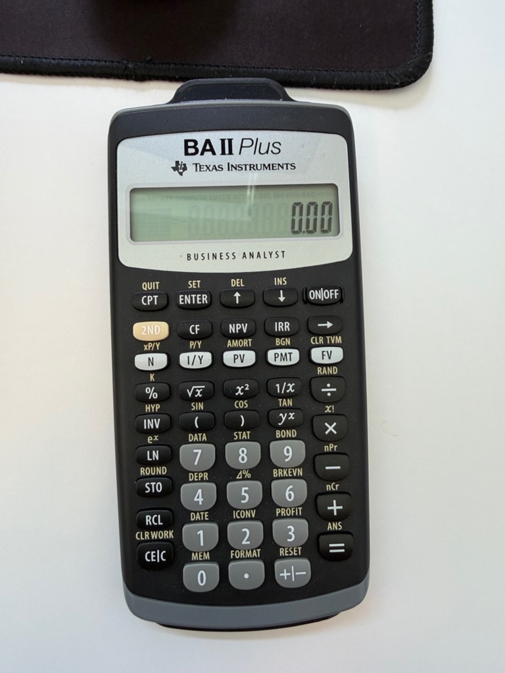 Texas Instruments BA II Plus Black and Gray Financial Calculator